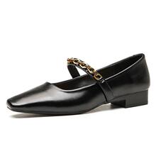 L 53124 Square Toe Mary Jane Flats ��ͷ�����䵥Ь �羳