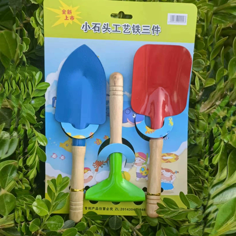 Детские пляжные игрушки Железная Песочная лопата из трех частей садовые горшки в горшках Приморская вода играть в песок дноуглубительные инструменты
