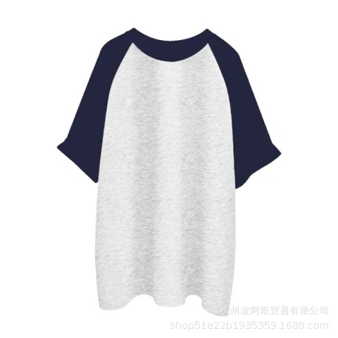 200g short sleeve navy blue rice white ash