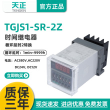 TENGEN天正 TGJS1-SR-2Z时间继电器DH48S-S-2Z双时间循环数显220V