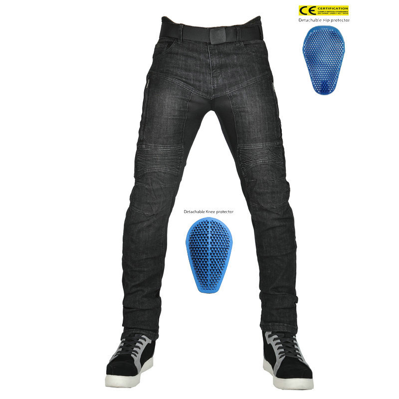 VOLERO motocicleta jeans hombres Kevlar verano malla motocicleta montar pantalones anti-caída equipo de protección de silicona