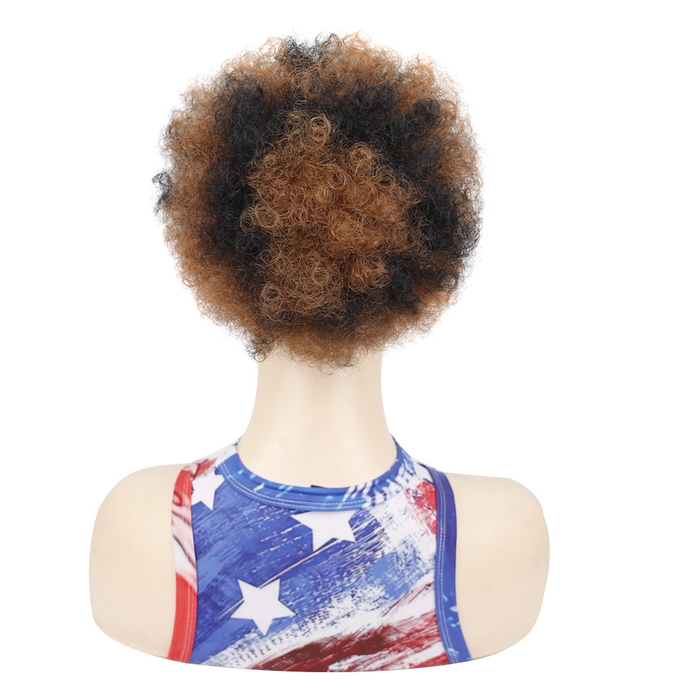 Syntetické vlasy Vrecúško s kučeravými vlasmi s malými kučeravými listami pre módne nadýchané a výbušné vlasy_voghion.com