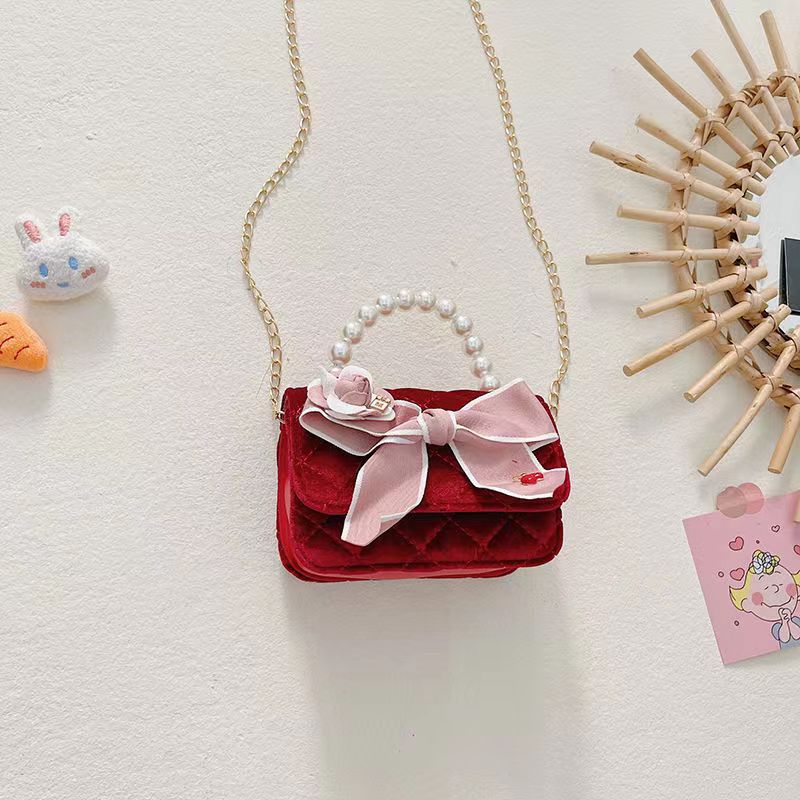 Bolsas de Año Nuevo para niños, chicas lindas, bolsas de mochila princesa bebé, estilo rojo de Año Nuevo, fragancia