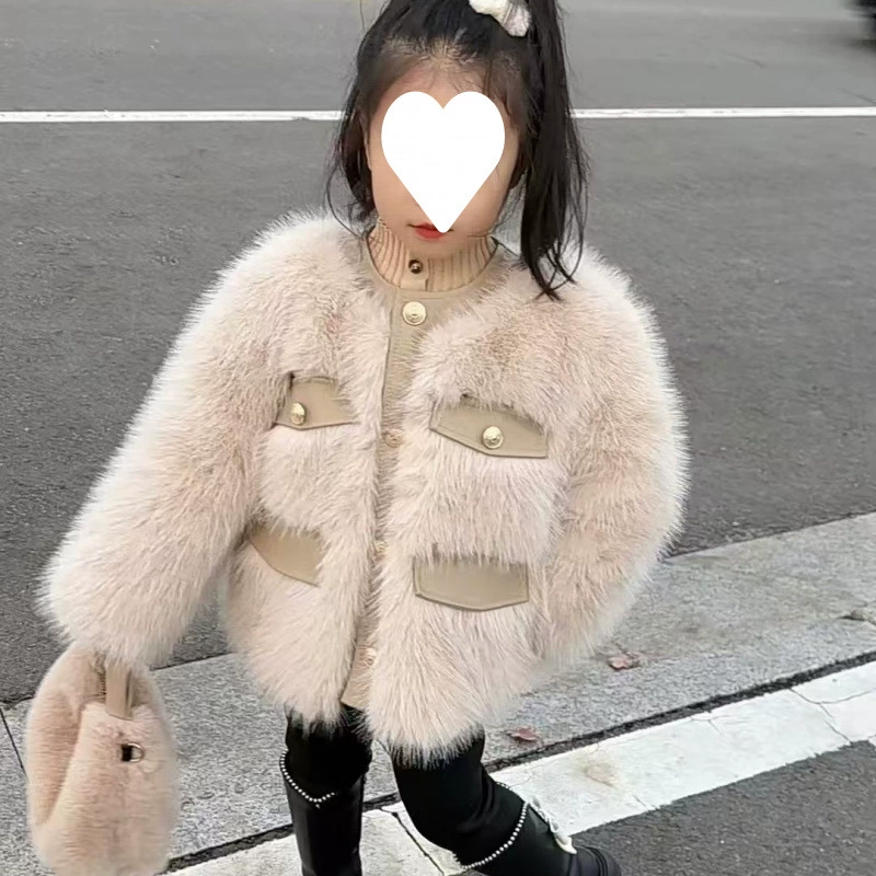 Demi-season down jacket girl's, increased thickness
