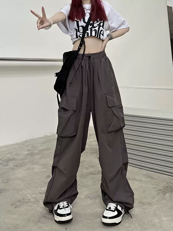 Ретро широкие летние брюки, plus size, в американском стиле, на резинке (2XL–5XL)