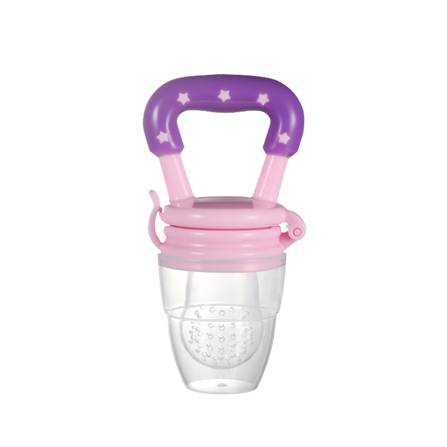 Fábrica personalizada bebé mordida música frutas y verduras para niños bebé bolsa de malla de silicona chupete artefacto de alimentación de frutas y verduras