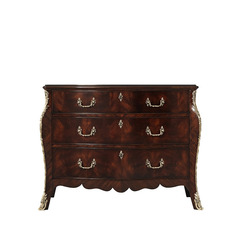 British New Classical Mahogany Cabinet with Alexander Copper Parts Sample Room Decorative Cabinet Villa Carved Entrance Cabinet