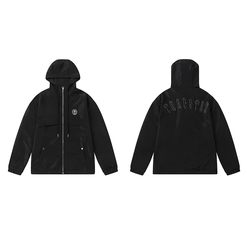 クロスボーダーTrapstar美潮高街男女フード付きジャケット刺繍アルファベットゆるい突撃服ジッパーコート潮|undefined
