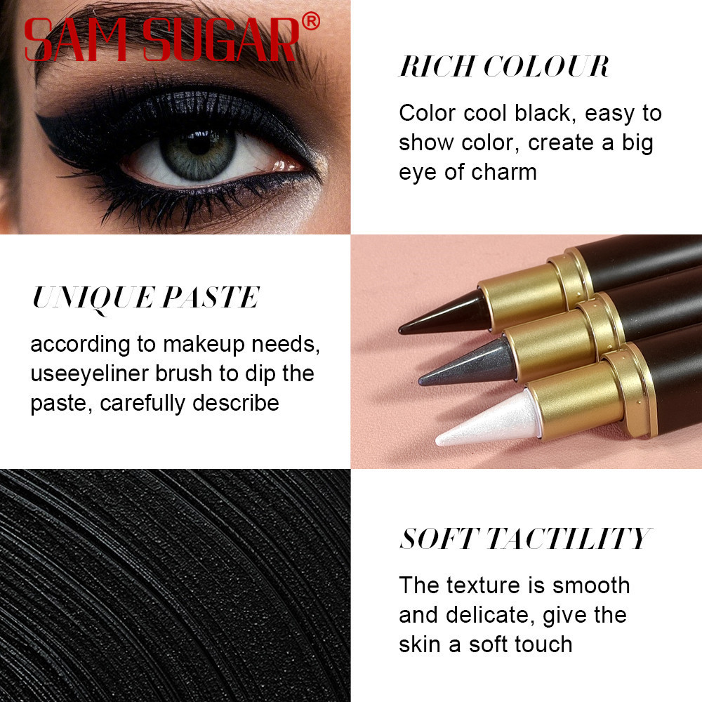 Matita labbra opaca SAM SUGAR, ombretto ricco a testina singola, eyeliner solido multicolore a lunga durata_voghion.com