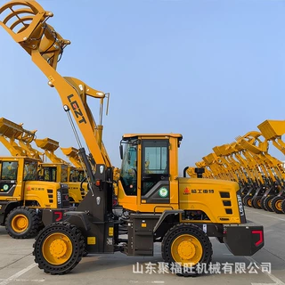 出口型3吨工地砂石装载机 加大铲斗装粮王铲车 多功能抓草抓木机