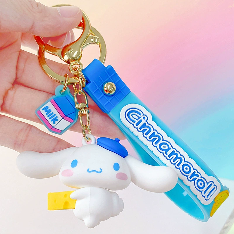 Sanrio, оригинальный мультяшный брелок, для автомобильных ключей, подвеска, аксессуар, высококачественный стиль