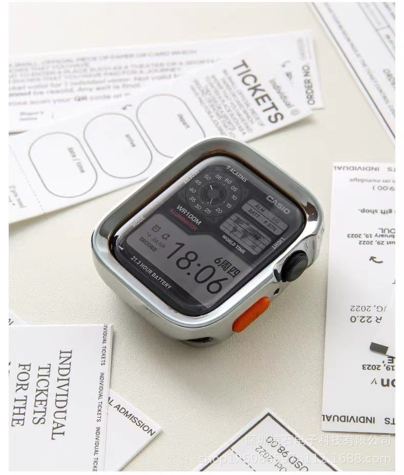 ApplewatchS10 Funda protectora ApplewatchS10 Caja de reloj galvanizado TPU Funda protectora iwatch ligera