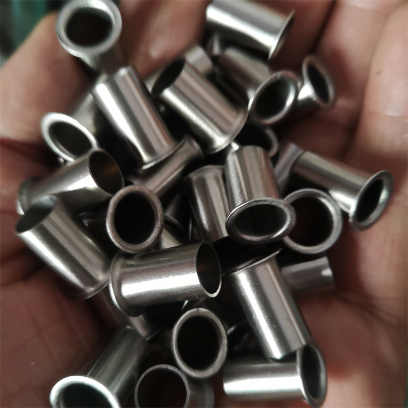 304不锈钢毛细管 精密新能源汽车管翻边倒角扩平口喇叭口封头缩口