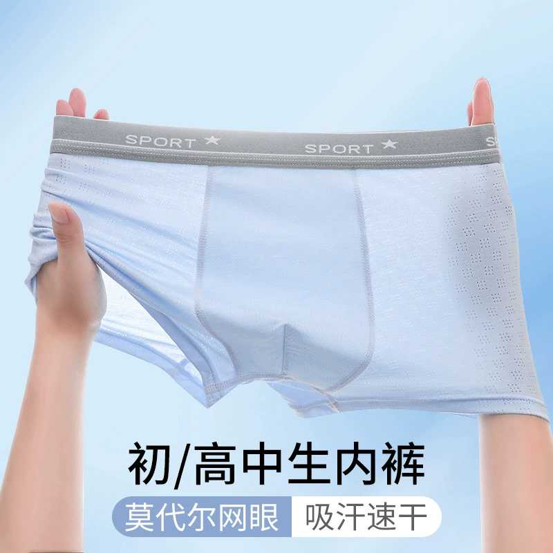 Mengyingtong Kids Boys' Underwear Shorts – Lightweight Breathable Mesh, 360° Coverage, For School Age