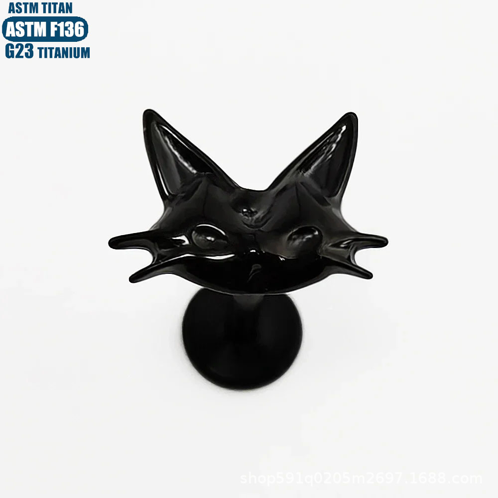 Pointed titanium steel lip stud product view