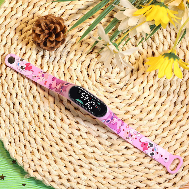 2024 explosión de chatarra oso de café M9 impresión pulsera relojes de pulsera niños estudiantes moda lindo reloj electrónico LED