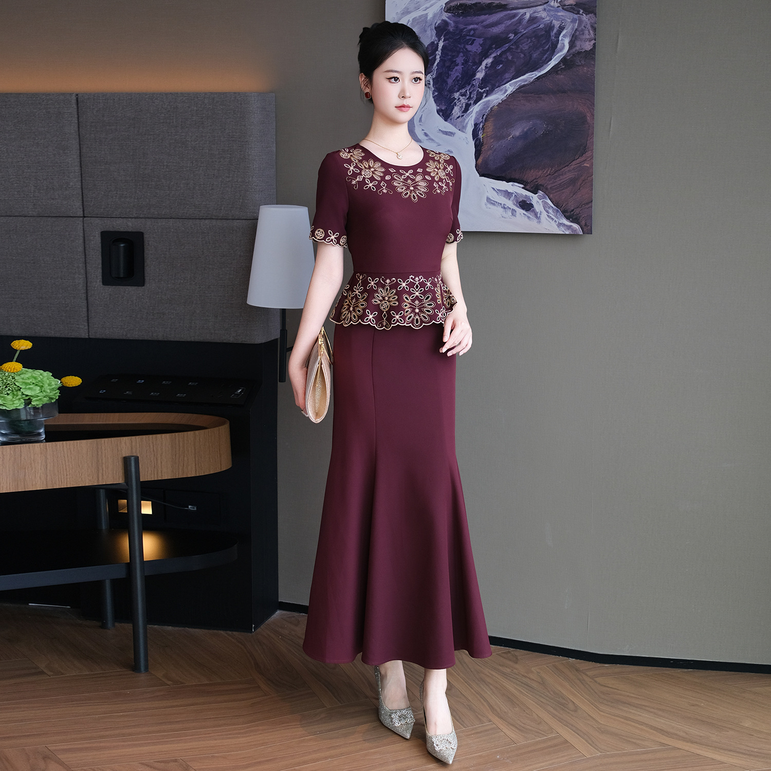 Summer long dress, tulle
