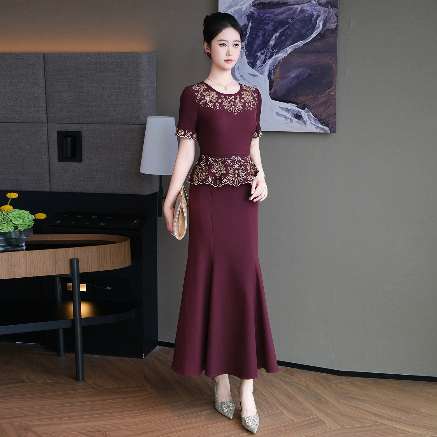 Summer long dress, tulle