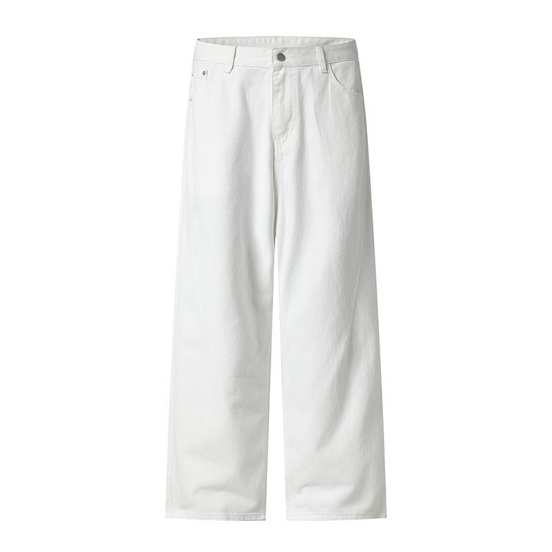 Meilade White Jeans for Men, 2026 Spring Trendy Ins-Style Wide-Leg Casual Floor-Length Pants, Unisex Meilade White Jeans for Men, 2026 Spring Trendy Ins-Style Wide-Leg Casual Floor-Length Pants, Unisex