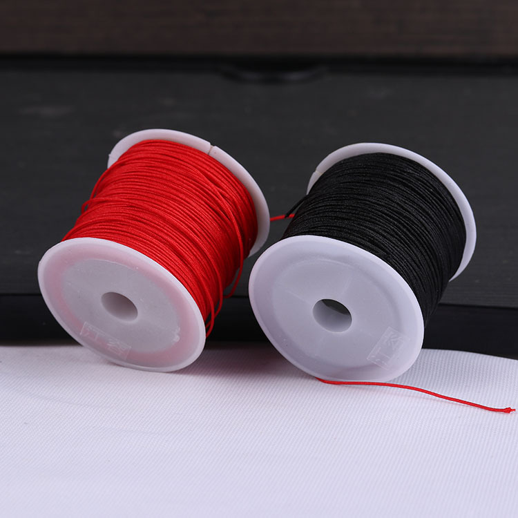 72号台湾线0.8mm细玉线红线DIY编织线珠宝线中国结红绳子流苏线