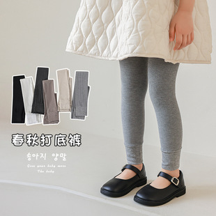 Tiantai children's socks girls' leggings outer wear cropped pants medium and big children thin vertical stripes spring and autumn girls' pantyhose pants