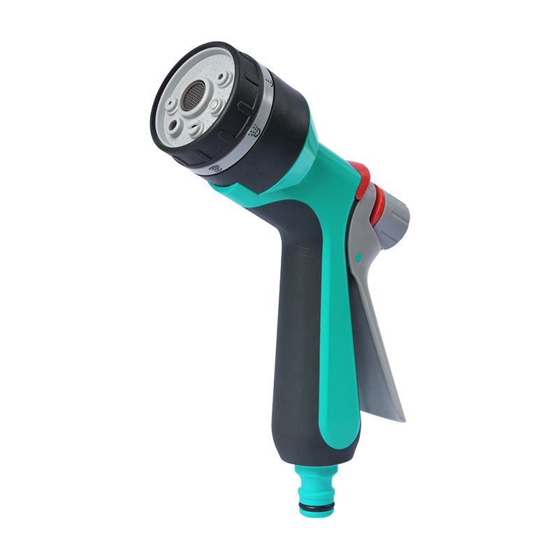 Plástico ABS recubierto de plástico 7 Función de jardín pistola de agua boquilla de riego de lavado de coches domésticos regar verduras lavado piso ducha pistola de agua image 6