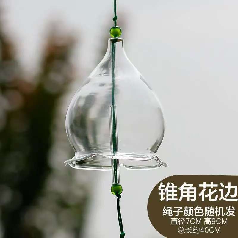 クリエイティブ diy 風鈴素材日本透明ガラス風鈴吊り鐘絵画手作り活動落書き風鈴|undefined