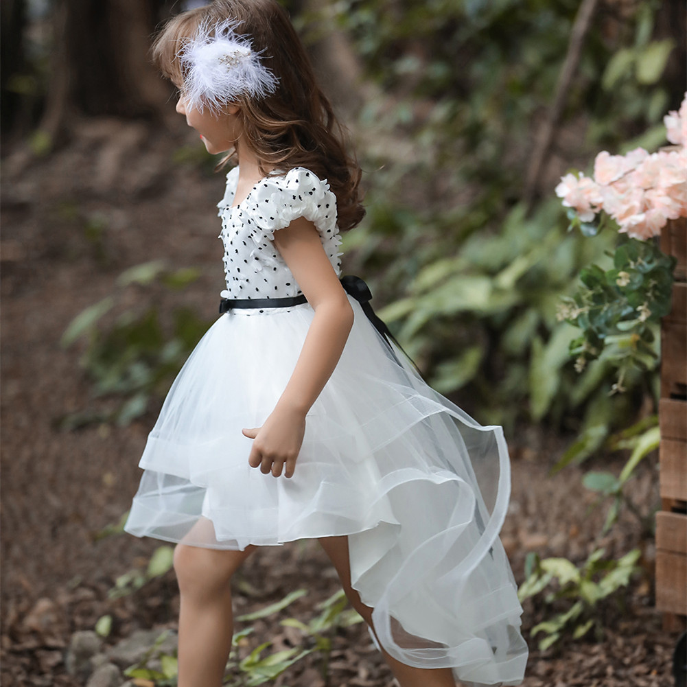 Vestido de madre vestido de niña de flores vestido de princesa de encaje para niños pettiskirt cola de milano vestido de novia ropa de rendimiento