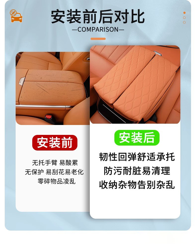 Dedicated to 25 Wei brand blue mountain armrest box booster pad interior middle protective cover central hand cover protection