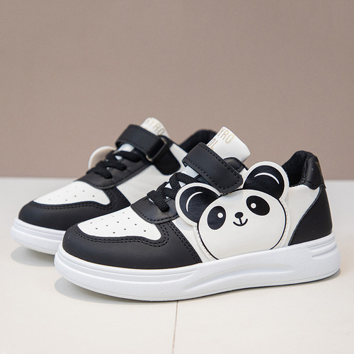 Children's board shoes 2025 Spring casual sports shoes for boys school panda board shoes for girls white shoes