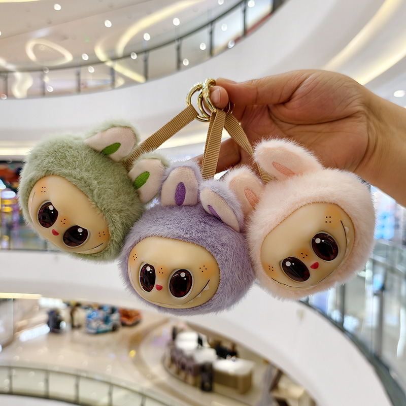 ぬいぐるみラブブバッグペンダントビニール人形人形シールペンダント車のキーホルダー卸売|undefined