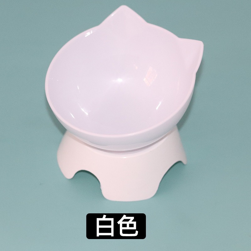 흰색 고양이 귀 싱글 그릇 세트