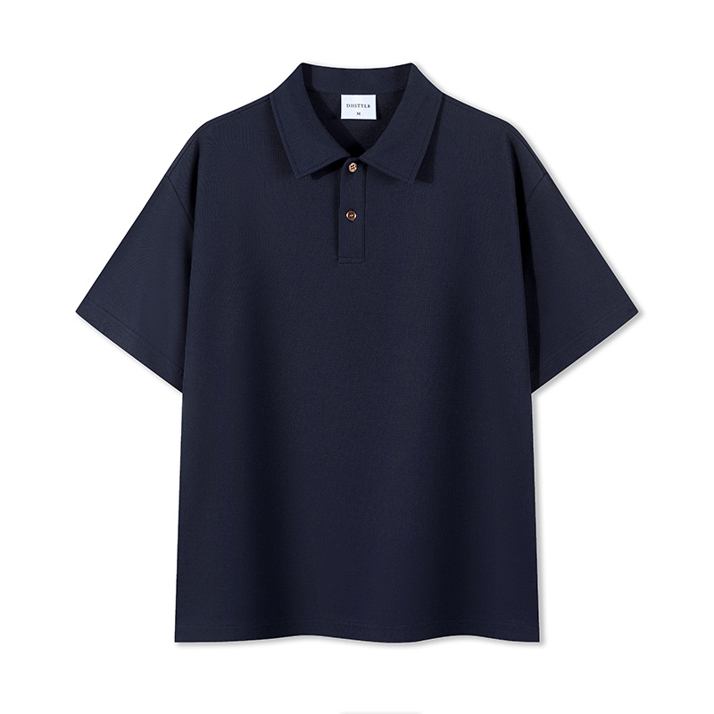 270g pesado comercio exterior transfronterizo tamaño europeo hombre verano camisa de polo de manga corta ropa de trabajo logo personalizado camisa polo