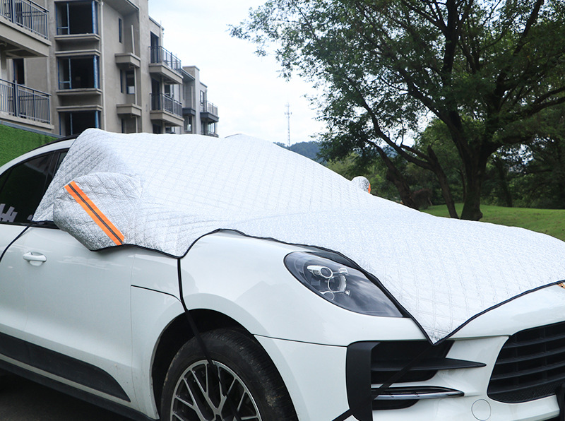 Extended and thickened car hood cover, providing sun protection, snow protection, and frost prevention; universal fit; supports printing and wholesale