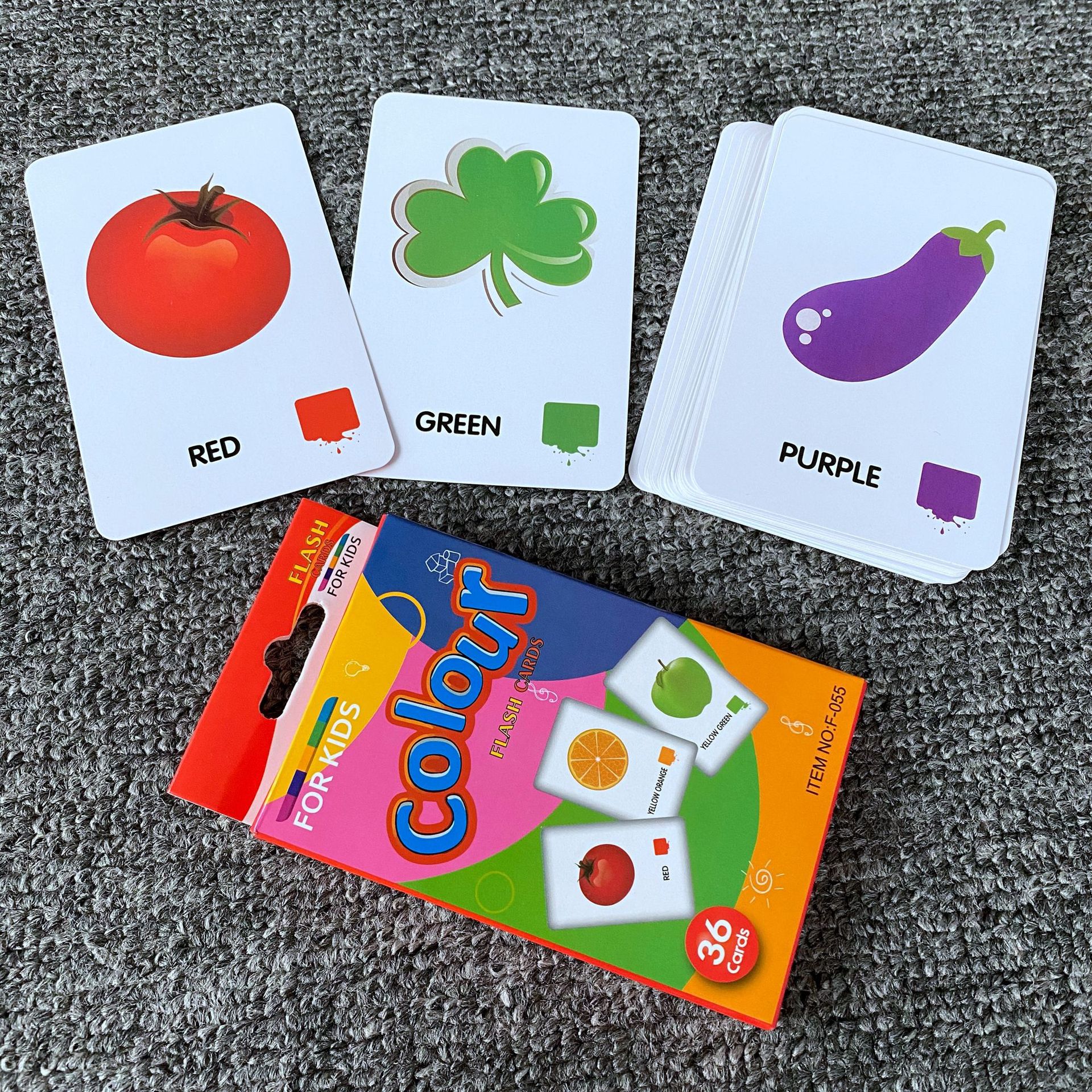 Spot Wholesale Cross-Border 10 Early Education Enlightenment Kidsren's Shape Color Animal Alphabet English Learning Cards