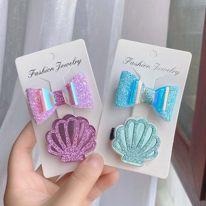 Kid's Vacation Bow Knot Shell Cloth Hair Clip display picture 13