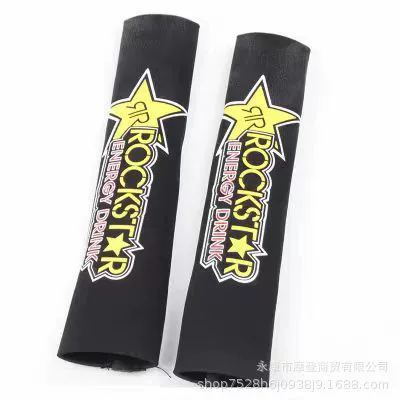 Off-Road Motorcycle Front Shock Absorber Motosiklet ləvazimatları və aksesuarları - a-pair-of-black-backed-five-pointed-star-velcro-straps-with-ties