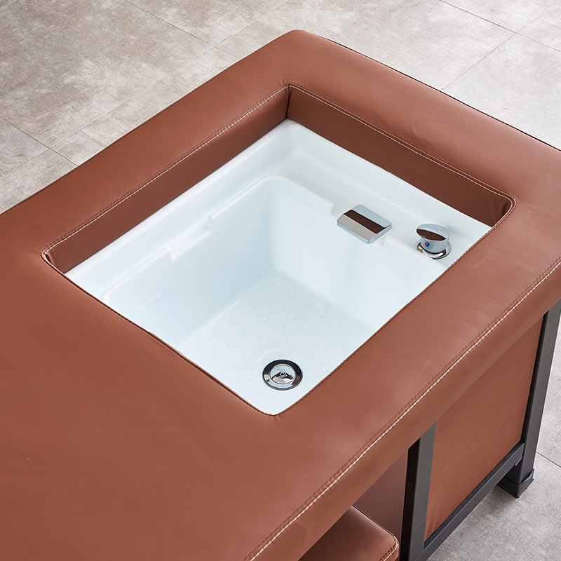 Cama de lavado de cabello con circulación de agua fumigada integral salón de belleza salón de peluquería especial red famosa cama de tratamiento de cabello tailandés