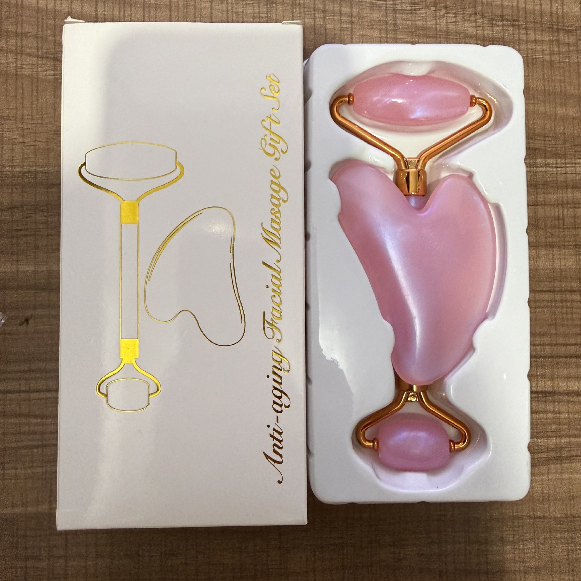 Masajeador Facial de Doble Cabezal de Resina Natural para Cuidado Facial y Masaje image 38