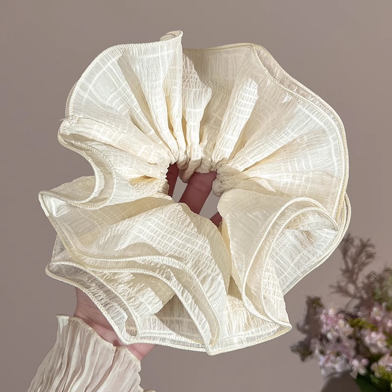 Encaje retro francés, diadema de intestino grueso, mujer 2025, nuevo estilo, cuerda para el cabello, banda de goma, lazo, dulce cuerda para el cabello, accesorios para el cabello