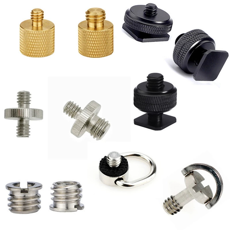 Винт камеры Быстросъемный пластинчатый винт 1/4 поворота 3/8 Преобразовательная винтовая крышка Малый поворот Большая Базовая гайка Yuntai Горячий башмак