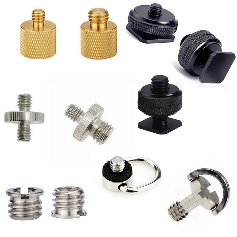 Camera screw quick-fitting plate screw 1/4 to 3/8 conversion screw cap small to large pan-tilt base nut hot shoe