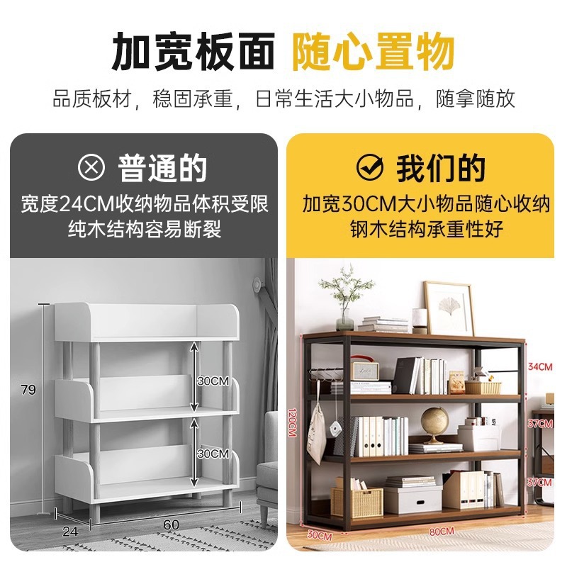 Simple estantería piso multi-capa estante hogar estantería pared almacenamiento multifuncional móvil sundries organizador estante