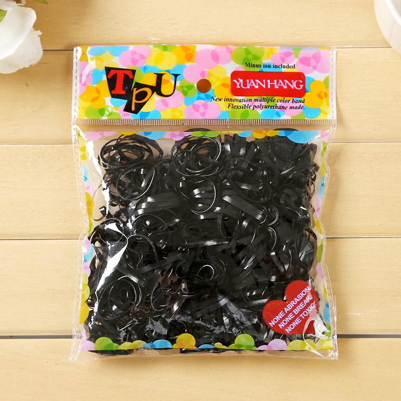 Las bandas de goma desechables de color para niños no dañan el cabello, alta elasticidad y durabilidad