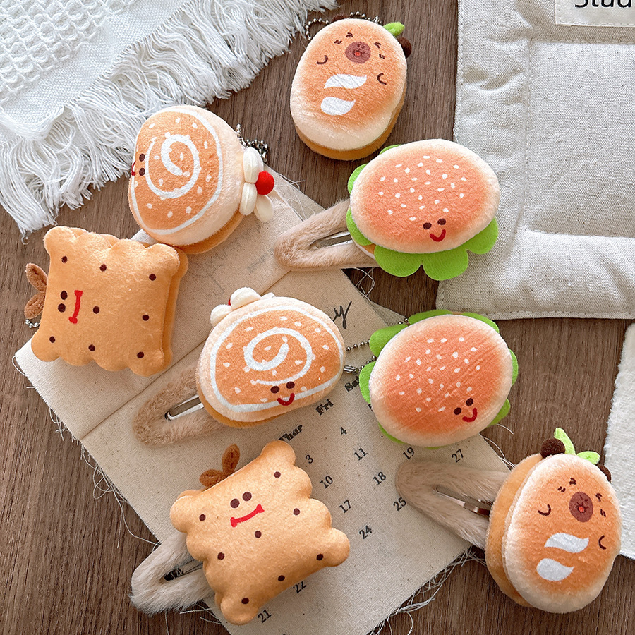 18g Weight Hair Clip Hair Accessories Type pendant Quantity Anniversary Occasion Hamburger Pattern All Seasons Season Kid'S Gender Casual, Cute, Sweet Style Casual Cute Sweet Kid'S Hamburger Cloth Hair Clip 13
