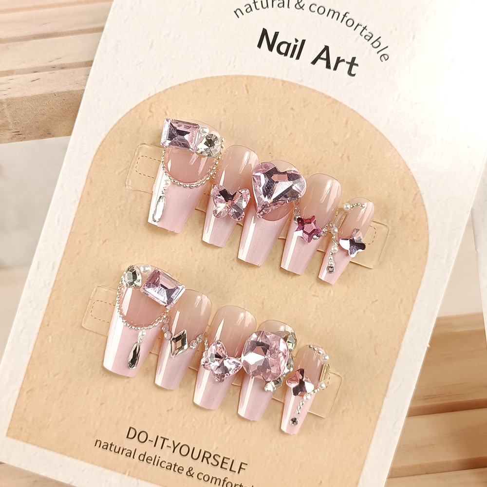 Fototerapia estereoscópica hecha a mano para usar uñas largas de estilo de ballet uña falsa 10 piezas de manicure de código decimal venta directa image 4