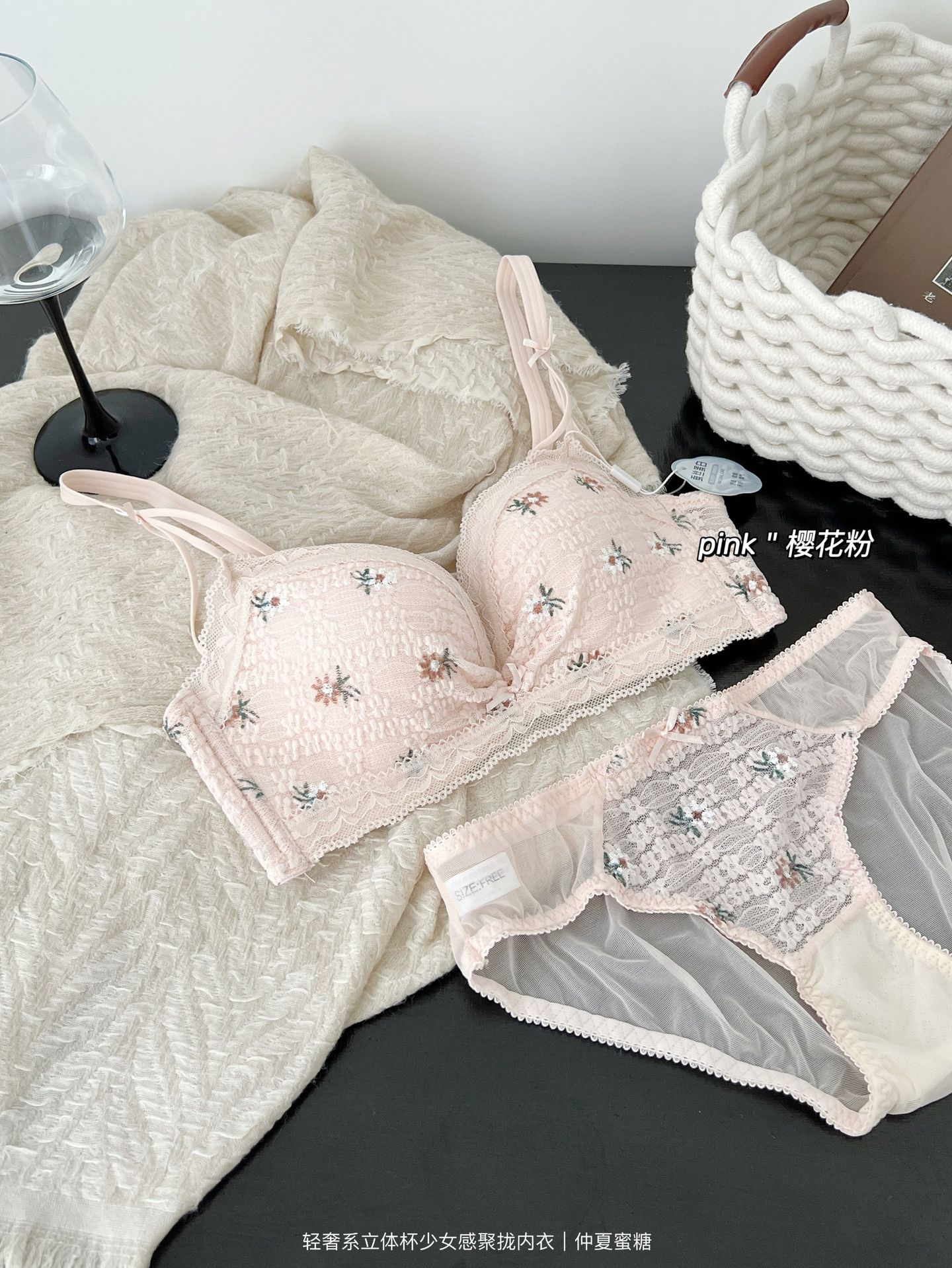 Venta directa de fábrica comercio electrónico transfronterizo Sudeste de Asia Vietnam Tailandia damas francés pecho pequeño superior delgado inferior grueso sujetador