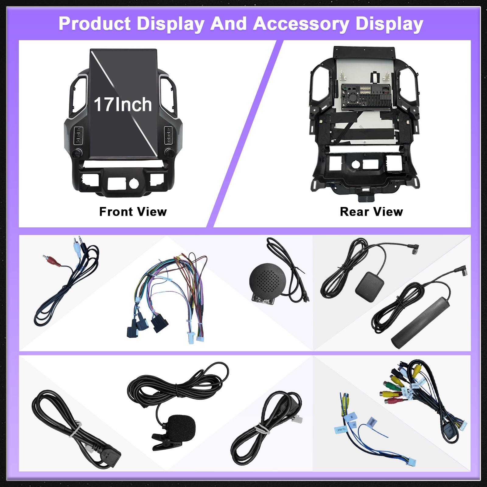 17.3inch Vertical Screen Android for Chevrolet Silverado 2019- Bluetooth Voice Control Navigation Screen