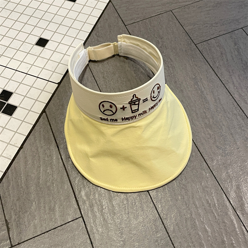 Sombrero de bebé Sombrero de copa vacío de verano Sombrero de sol para niños y niñas Sombrero para el sol transpirable de aleros grandes para bebés Sombrero para el sol delgado