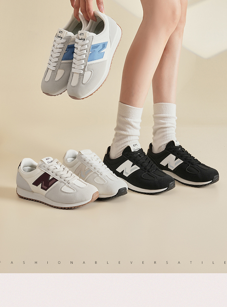 Giày sneaker nam phong cách cổ điển đa năng Forrest Gump — 471m trắng chi tiết 9